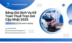 Bảng Giá Dịch Vụ Kế Toán Thuế Trọn Gói Cập Nh